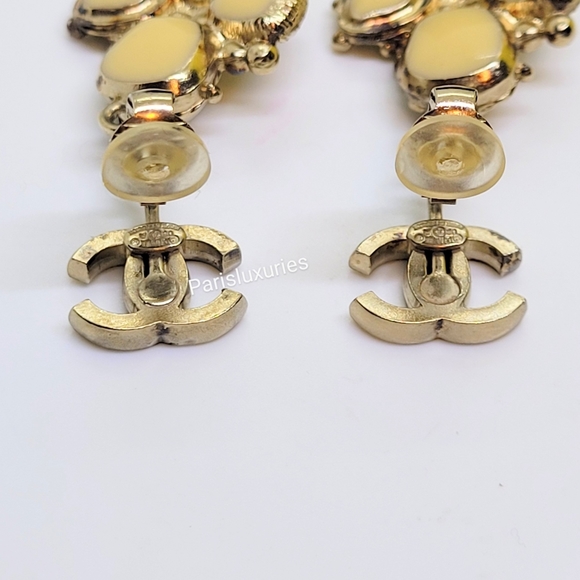 CHANEL Rare Stone Clip Dangle Earrings - Picture 8 of 8